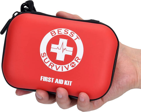 Portable First Aid Kit -Small First Aid Kit, Compact Medical Kits with Compartments EVA Case for Camping, Hiking, Car, Home,Sports - Emergency & M...